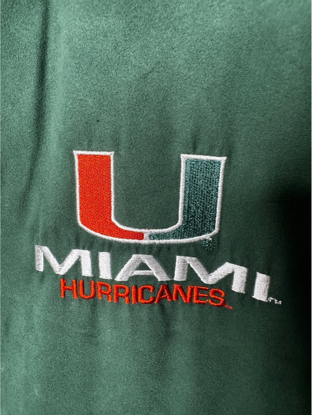 Active Miami Hurricanes Full Zip Jacket Men’s XL Green Embroidered Windbreaker - Picture 4 of 11